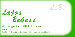 lajos bekesi business card